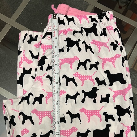 VS PINK ~ White w/ Black & Pink Dogs Pajama Pants - Picture 10 of 10